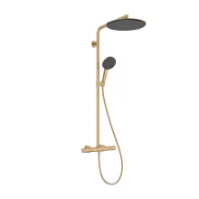   Hansgrohe Raindance Alive S Puro 1 funkciós zuhanyrendszer 300 Ecostat Element termosztát EcoSmart, szálcsiszolt bronz 24593140