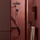 Hansgrohe Raindance Alive S Puro 1 funkciós zuhanyrendszer 300 Ecostat Element termosztát EcoSmart, szálcsiszolt fekete/króm 24593340