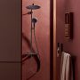 Hansgrohe Raindance Alive S Puro 1 funkciós zuhanyrendszer 300 Ecostat Element termosztát EcoSmart, szálcsiszolt fekete/króm 24593340