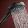 Hansgrohe Raindance Alive S Puro 1 funkciós zuhanyrendszer 300 Ecostat Element termosztát EcoSmart, szálcsiszolt fekete/króm 24593340