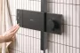 Hansgrohe Raindance Alive S zuhanyrendszer 300 ShowerSelect Comfort E termosztáttal, szálcsiszolt fekete/króm 24595340