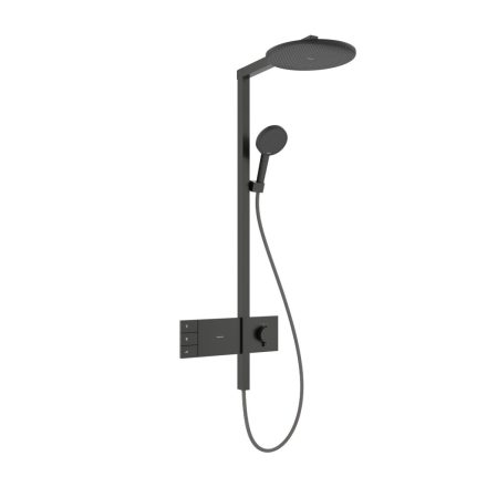 Hansgrohe Raindance Alive S zuhanyrendszer 300 ShowerSelect Comfort E termosztáttal EcoSmart, szálcsiszolt fekete/króm 24596340