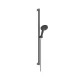 Hansgrohe Raindance Alive Select S 125 Unica E Puro 90 három funkciós zuhanyszett EcoSmart, szálcsiszolt fekete/króm 24601340