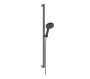 Hansgrohe Raindance Alive Select S 125 Unica E Puro 90 három funkciós zuhanyszett EcoSmart, szálcsiszolt fekete/króm 24601340