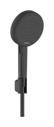 Hansgrohe Raindance Alive Select S zuhanytartó szett szálcsiszolt fekete/króm kivitelben.