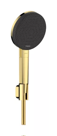 Hansgrohe Raindance Alive Select S zuhanytartó szett polírozott arany hatású kivitelben.