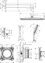 Hansgrohe Raindance Alive Q 210x340 mm 1jet zuhanyrendszer ShowerSelect Comfort E termosztáttal, szálcsiszolt fekete króm kivitelben.