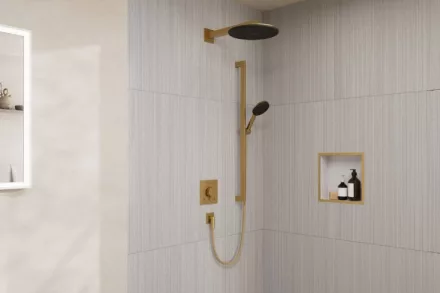 Hansgrohe Raindance Alive S 300 beépíthető zuhanyrendszer Ecostat Comfort E termosztáttal szálcsiszolt bronz 24622140