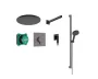 Hansgrohe Raindance Alive S 300 beépíthető zuhanyrendszer Ecostat Comfort E termosztáttal szálcsiszolt fekete króm 24622340