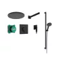 Hansgrohe Raindance Alive S 300 beépíthető zuhanyrendszer Ecostat Comfort E termosztáttal matt fekete 24622670