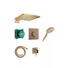 Hansgrohe Raindance Design E 300 zuhanyrendszer Ecostat Comfort E termosztáttal szálcsiszolt bronz 24623140