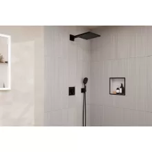 Hansgrohe Raindance Design E 300 zuhanyrendszer Ecostat Comfort E termosztáttal matt fekete 24623670