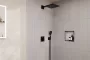 Hansgrohe Raindance Design E 300 zuhanyrendszer Ecostat Comfort E termosztáttal matt fekete 24623670