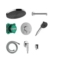 Hansgrohe Pulsify S 260 Design termosztátos zuhanyrendszer iBox Universal 2 alaptesttel króm 24624000