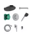 Hansgrohe Pulsify S 260 Design termosztátos zuhanyrendszer iBox Universal 2 alaptesttel króm 24624000