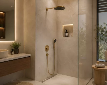 Hansgrohe Pulsify S 260 Design termosztátos zuhanyrendszer iBox Universal 2 alaptesttel szálcsiszolt bronz 24624140