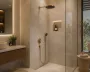 Hansgrohe Pulsify S 260 Design termosztátos zuhanyrendszer iBox Universal 2 alaptesttel szálcsiszolt bronz 24624140