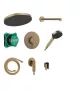 Hansgrohe Pulsify S 260 Design termosztátos zuhanyrendszer iBox Universal 2 alaptesttel szálcsiszolt bronz 24624140