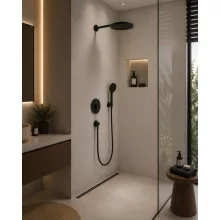   Hansgrohe Pulsify S 260 Design termosztátos zuhanyrendszer iBox Universal 2 alaptesttel matt fekete 24624670