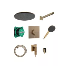Hansgrohe Raindance Alive S 1 funkciós zuhanyrendszer szett ShowerSelect Comfort E termosztáttal szálcsiszolt bronz 24630140