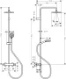Hansgrohe Vernis Blend 200 zuhanyrendszer 1 jet, termosztátos csapteleppel, Ecosmart, matt fekete 26089670