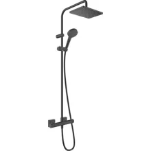   Hansgrohe Vernis Shape Zuhanyrendszer 230, 1 jet, EcoSmart, termoszáttal matt fekete 26097670