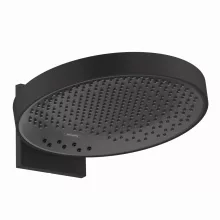   Hansgrohe Rainfinity 3 funkciós ívelt EcoSmart fejzuhany 250 fali csatlakozóval, matt fekete 26233670