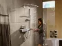 Hansgrohe Raindance E 300 1jet szálcsiszolt fekete/króm fejzuhany zuhanykarral 26238340