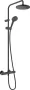 Hansgrohe Vernis Blend Zuhanyrendszer 200, 1 jet, termosztáttal matt fekete 26276670
