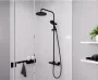 Hansgrohe Vernis Blend Zuhanyrendszer 200, 1 jet, termosztáttal matt fekete 26276670