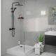Hansgrohe Vernis Blend Showerpipe 240 matt fekete zuhanyrendszer termosztátos csapteleppel 26427670