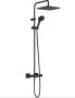 Hansgrohe Vernis Blend Showerpipe 240 matt fekete zuhanyrendszer termosztátos csapteleppel 26427670