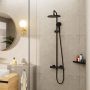 Hansgrohe Vernis Blend Showerpipe EcoSmart 240 zuhanyrendszer víztakarékos termosztátos csapteleppel matt fekete 26428670