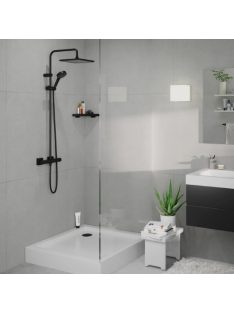   Hansgrohe Vernis Blend Showerpipe EcoSmart 240 zuhanyrendszer víztakarékos termosztátos csapteleppel matt fekete 26429670