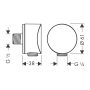 Hansgrohe FixFit csatlakozó visszacsapó szeleppel, króm 26453000