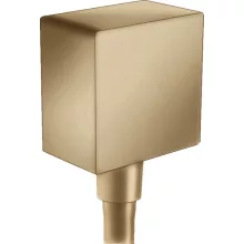   Hansgrohe FixFit csőcsatlakozás szálcsiszolt bronz Square visszafolyásgátlóval 26455140