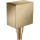 Hansgrohe FixFit csőcsatlakozás szálcsiszolt bronz Square visszafolyásgátlóval 26455140