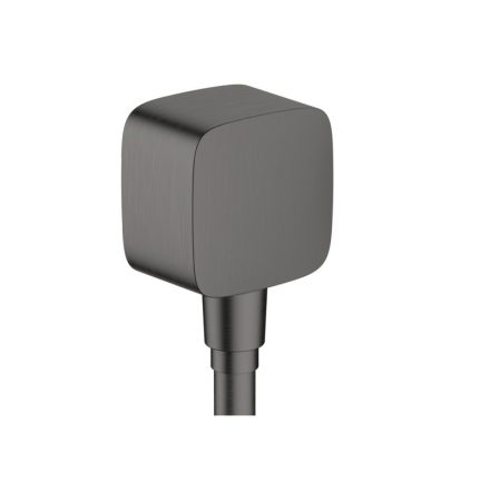 Hansgrohe Fixfit fali csatlakozás visszafolyásgátlóval, szálcsiszolt fekete/króm 26457340