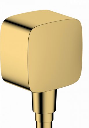 Hansgrohe Fixfit polírozott arany hatású fali csatlakozás visszafolyásgátlóval 26457990