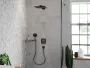 Hansgrohe Raindance Select S 120 3jet kézizuhany Ecosmart, szálcsiszolt fekete króm kivitelben