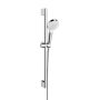 Hansgrohe Crometta zuhanyszett 1jet 65 cm-es zuhanyrúddal, króm/fehér 26533400