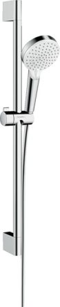 Hansgrohe Crometta zuhanyszett Vario 65 cm-es zuhanyrúddal, EcoSmart, fehér/króm 26534400