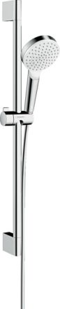 Hansgrohe Crometta zuhanyszett 1jet 65 cm-es zuhanyrúddal, EcoSmart, fehér/króm 26535400