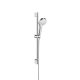 Hansgrohe Croma Select S zuhanyszett Multi 65 cm-es zuhanyrúddal, króm/fehér 26560400