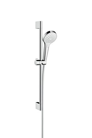 Hansgrohe Croma Select S zuhanyszett Vario 65 cm-es zuhanyrúddal, EcoSmart, króm/fehér 26563400
