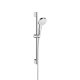 Hansgrohe Croma Select S zuhanyszett 1jet 65 cm-es zuhanyrúddal, EcoSmart, króm/fehér 26565400