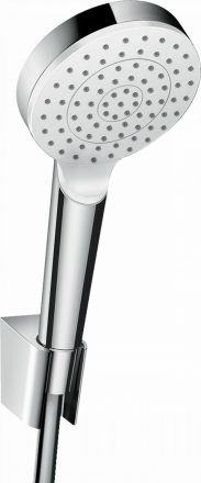 Hansgrohe Crometta zuhanytartó szett 1jet 125 cm-es zuhanytömlővel, EcoSmart, króm/fehér 26568400