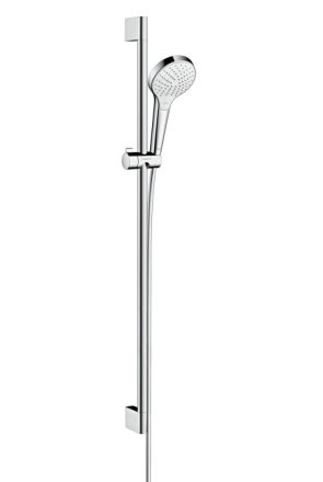 Hansgrohe Croma Select S zuhanyszett Vario 90 cm-es zuhanyrúddal, króm/fehér 26572400