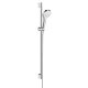 Hansgrohe Croma Select S zuhanyszett 1jet 90 cm-es zuhanyrúddal, króm/fehér 26574400