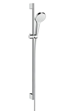 Hansgrohe Croma Select S zuhanyszett 1jet 90 cm-es zuhanyrúddal, EcoSmart, króm/fehér 26575400